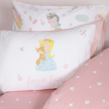 Nima Kids Σετ Σεντόνια Μονά με Λάστιχο - Forest Fairy Πολύχρωμο     (1 x 100x200+30  x 170x255   52x72)