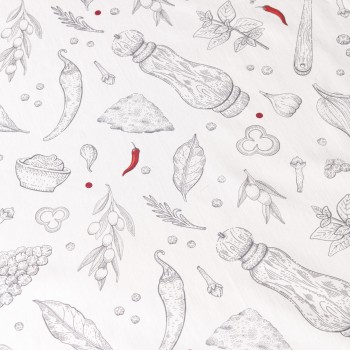 Nima Home Τραπεζομάντηλο 140x180 - Supper Γκρι, Κόκκινο