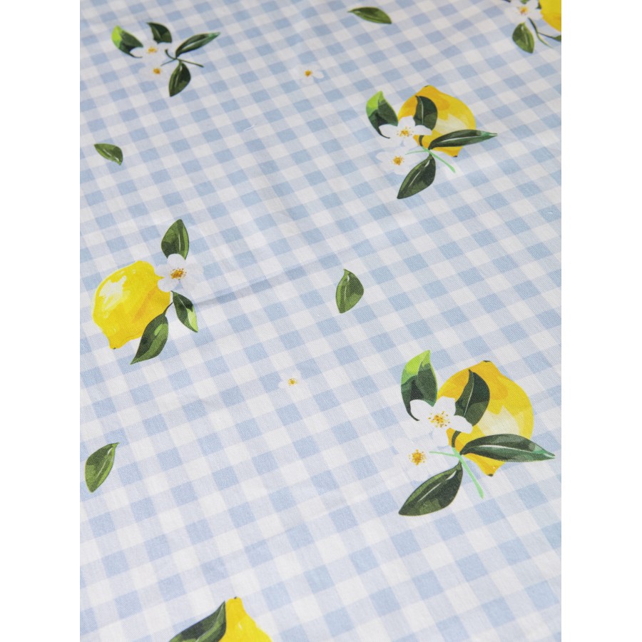 Nima Home Τραπεζομάντηλο 140x140 - Lemon Tree Γαλάζιο, Κίτρινο