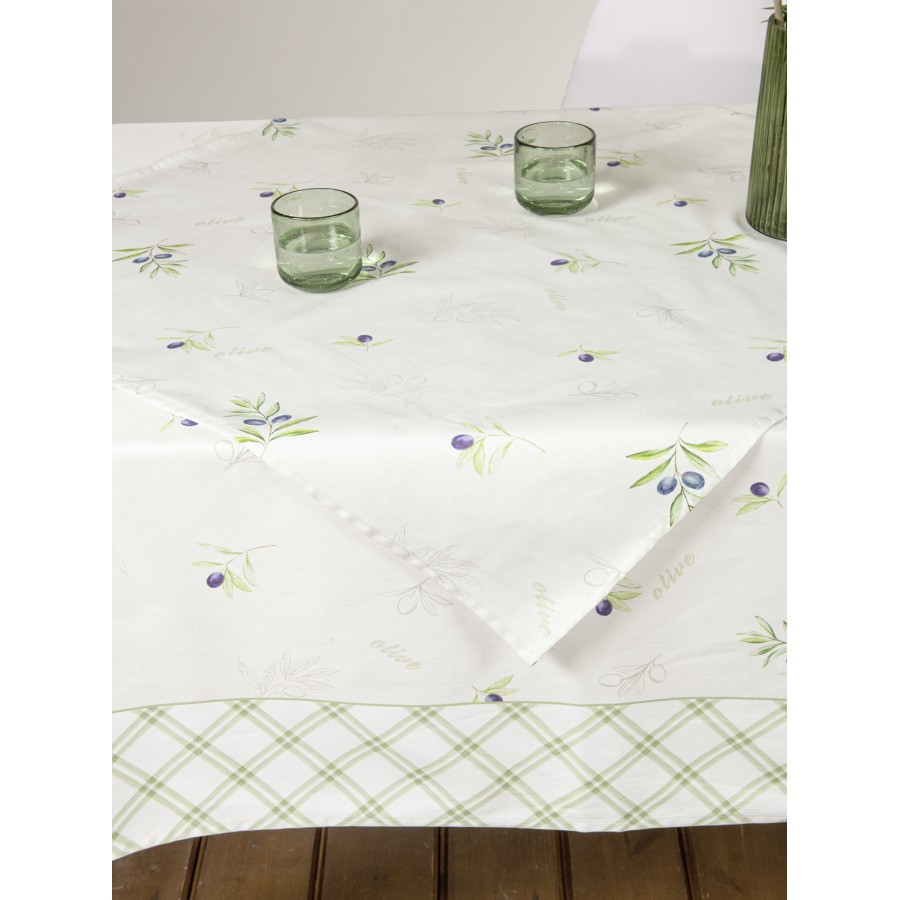 Nima Home Τραπεζομάντηλο 140x240 - Olive Μπεζ, Πράσινο