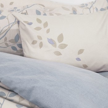 Nima Home Σετ Σεντόνια Διπλά - High Up Μπεζ, Μπλε   (2 x 220x260 + 2  50x70)