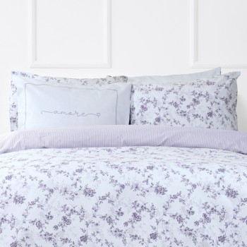 Nima Home Σετ Σεντόνια Μονά - Merlin Λιλά, Γκρι   (2 x 170x260   50x70)