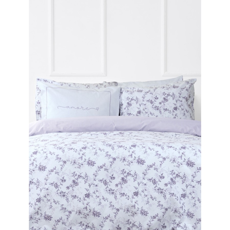 Nima Home Σετ Παπλωματοθήκη Μονή - Merlin Λιλά, Γκρι   (1 x 160x240   50x70)