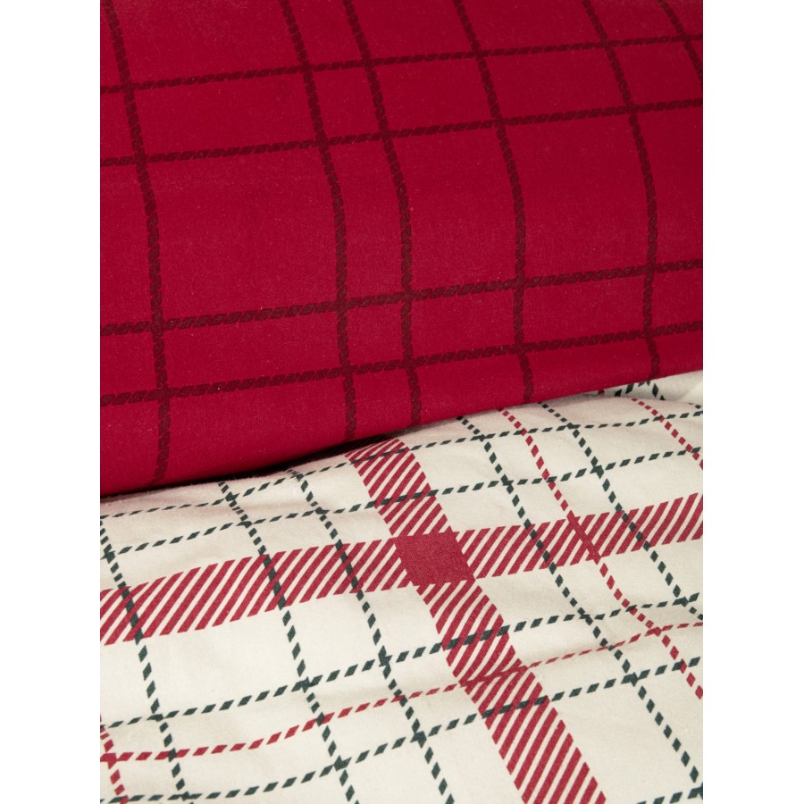 Nima Home Σετ Σεντόνια Υπέρδιπλα - Home Bliss Κόκκινο, Μπεζ   (2 x 240x260 + 2  50x70)