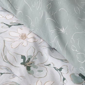 Nima Home Σετ Παπλωματοθήκη Υπέρδιπλη - Celeste Γκρι, Μέντα   (1 x 220x240 + 2    52x72+5)