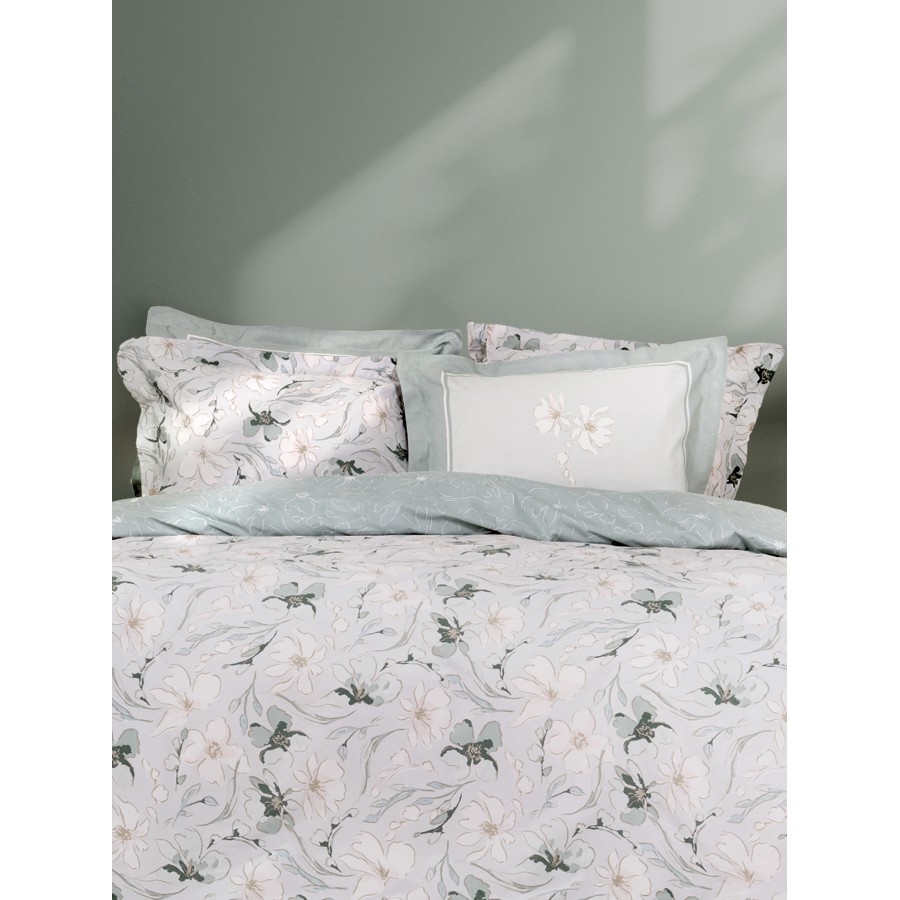 Nima Home Σετ Παπλωματοθήκη Γίγας - Celeste Γκρι, Μέντα   (1 x 240x260 + 2    52x72+5)