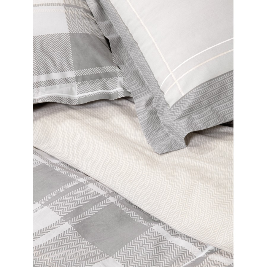 Nima Home Σετ Σεντόνια Υπέρδιπλα - Arthur Γκρι, Μπεζ   (2 x 240x260 + 2    52x72+5)