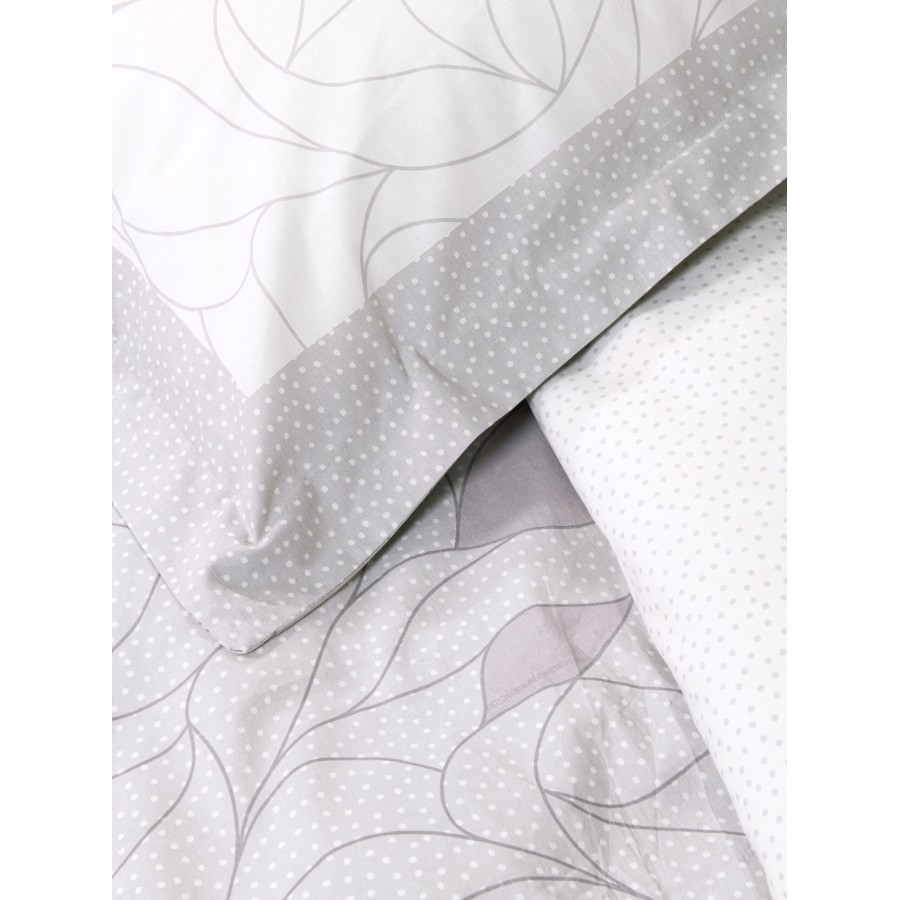 Nima Home Σετ Παπλωματοθήκη Υπέρδιπλη - Hoop Γκρι   (1 x 220x240 + 2    52x72+5)