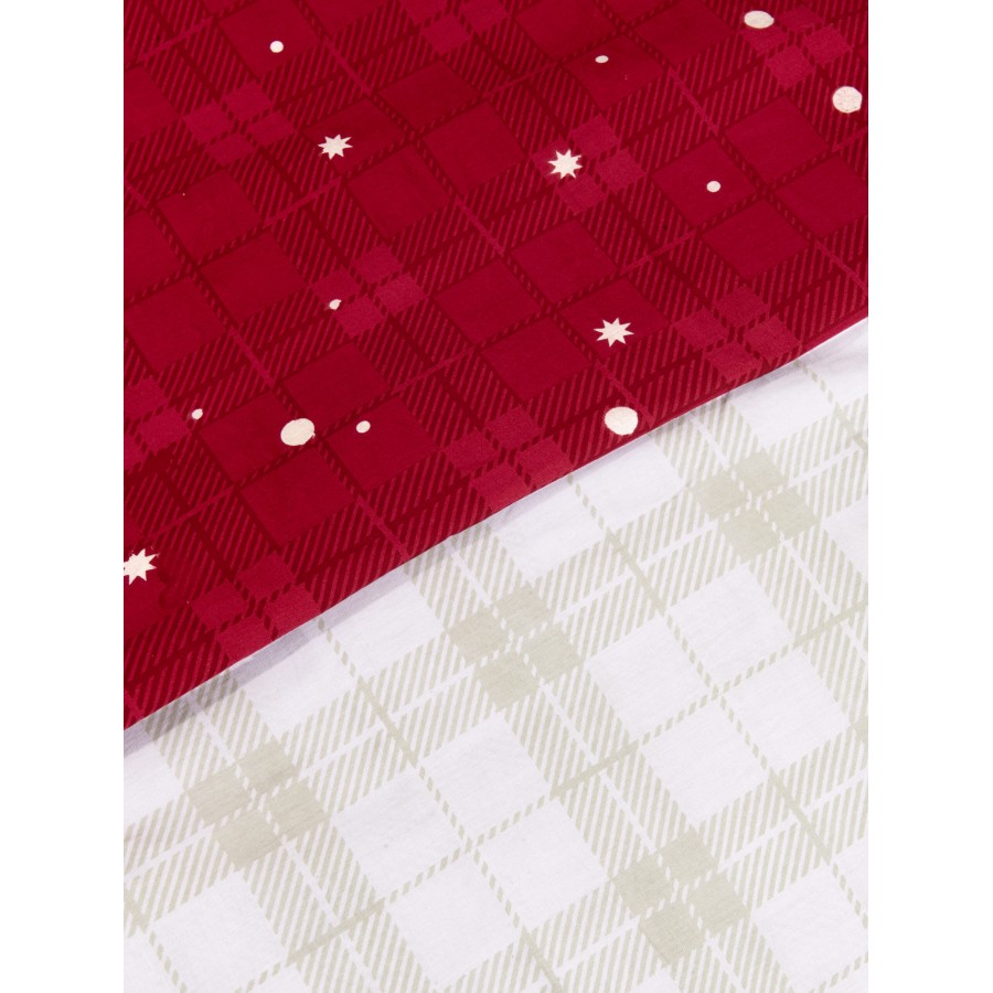 Nima Home Σετ Σεντόνια Μονά με Λάστιχο - Everlove Κόκκινο, Εκρού     (1 x 100x200+32  x 170x260     52x72+5)