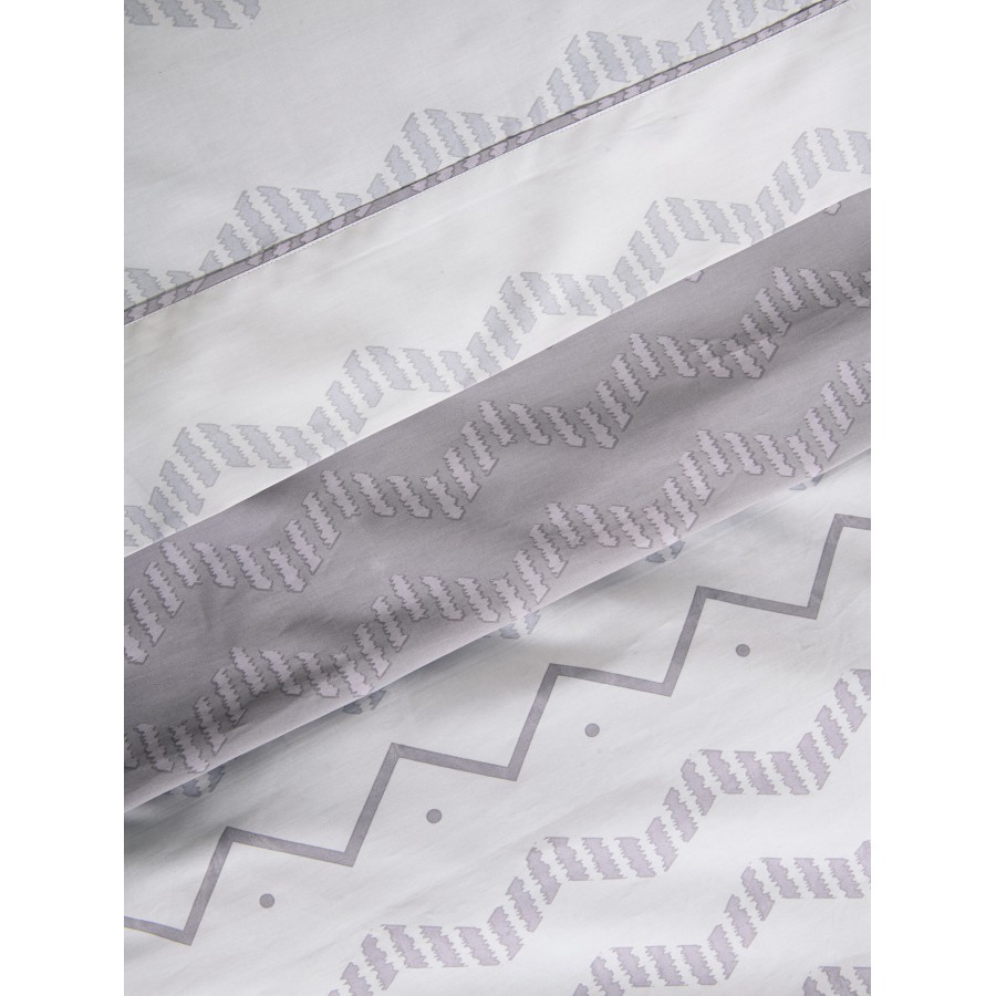 Nima Home Σετ Παπλωματοθήκη Υπέρδιπλη - Jeymour Γκρι   (1 x 220x240 + 2    52x72+5)