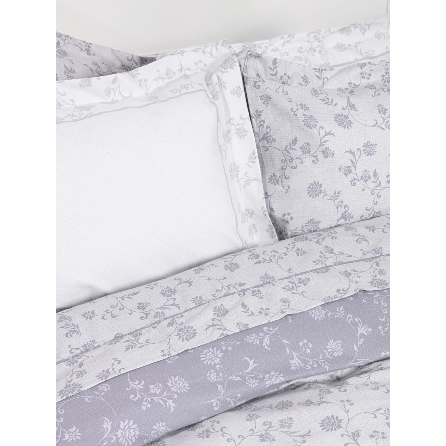 Nima Home Σετ Παπλωματοθήκη Υπέρδιπλη - Sirena Γκρι, Λιλά   (1 x 220x240 + 2    52x72+5)