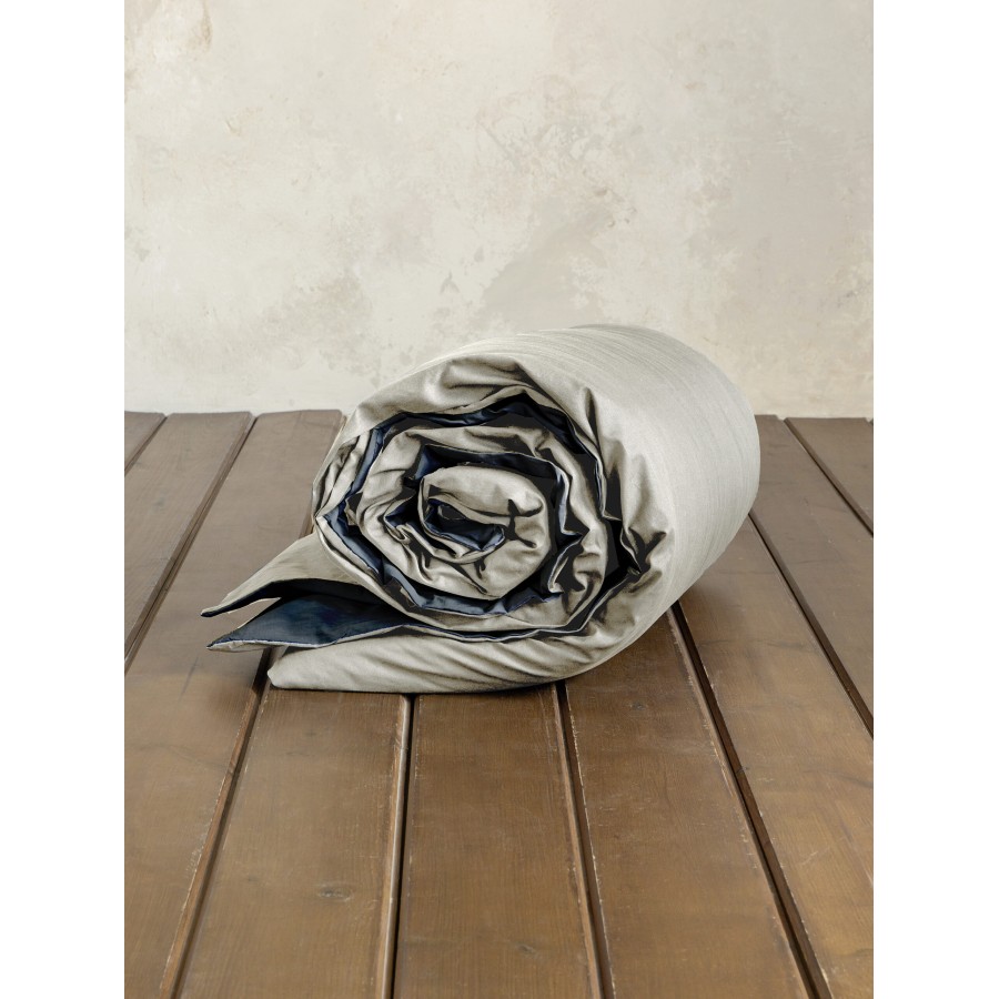 Nima Home Παπλωματοθήκη Υπέρδιπλη Colors - Oat Beige / Midnight Gray Γκρι, Μπεζ   220x240