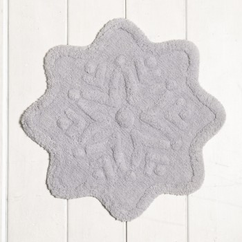 Nima Home Πατάκι Μπάνιου 55x55 - Lily Light Gray Γκρι