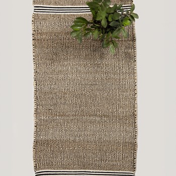 Nima Home Χαλάκι 60x130 - Ray Μπεζ, Mαύρο