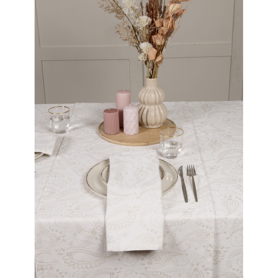 Nima Home Τραπεζομάντηλο 160x310 - Flow Beige Μπεζ