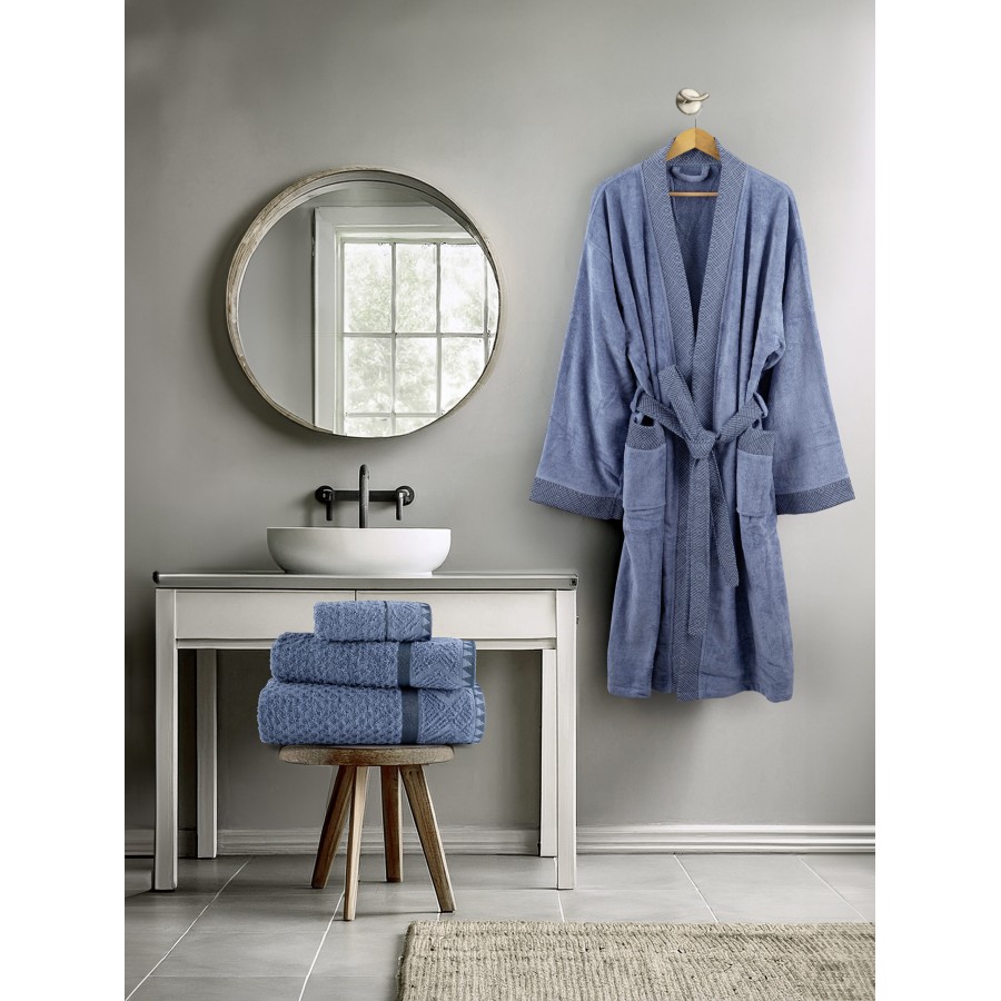 Nima Home Μπουρνούζι Kimono - Large - Reiven Μπλε