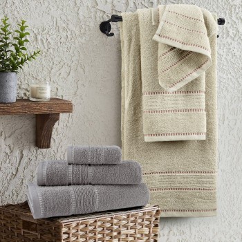 Nima Home Σετ Πετσέτες (30x50 + 50x90 + 70x140) - Pivot Beige Μπεζ