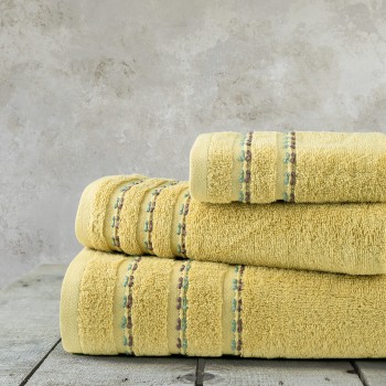 Nima Home Σετ Πετσέτες (30x50 + 50x90 + 70x140) - Retour Mustard Μουσταρδί