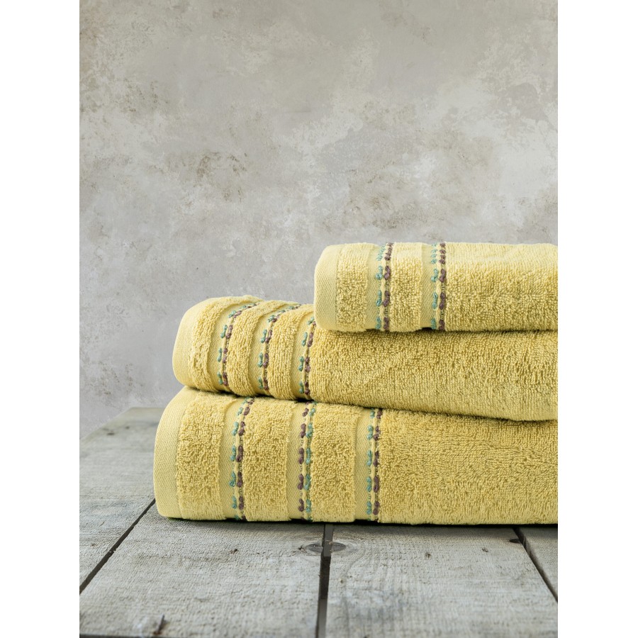 Nima Home Σετ Πετσέτες (30x50 + 50x90 + 70x140) - Retour Mustard Μουσταρδί