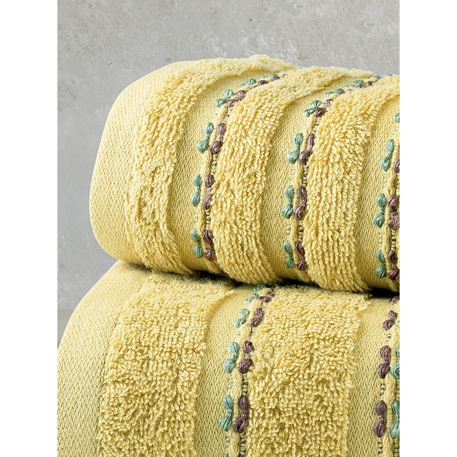 Nima Home Σετ Πετσέτες (30x50 + 50x90 + 70x140) - Retour Mustard Μουσταρδί