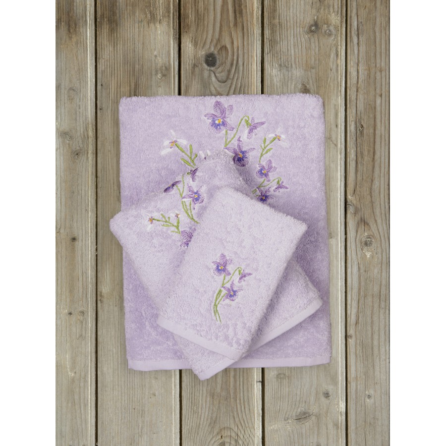 Nima Home Σετ Πετσέτες (30x50 + 50x90 + 70x140) - Merida Λιλά