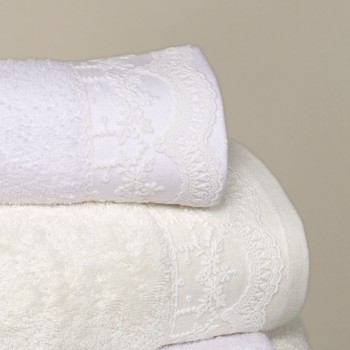 Nima Home Σετ Πετσέτες (30x50 + 50x90 + 70x140) - Amour Ivory Εκρού