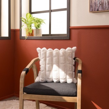 Γούνινη Μαξιλαροθήκη Cube 02 - 45x45cm με γέμιση