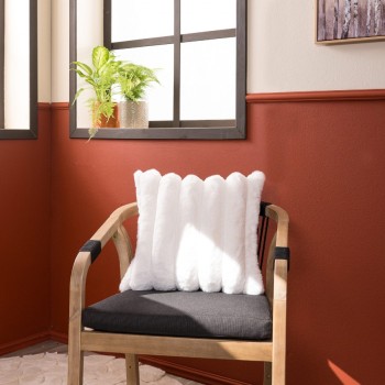 Γούνινη Μαξιλαροθήκη Wave 01 - 45x45cm με γέμιση