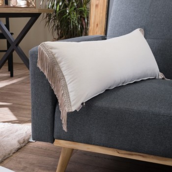 Μαξιλαροθήκη Velvet 01 Με Κρόσι (30x60cm) - 30x60cm με γέμιση