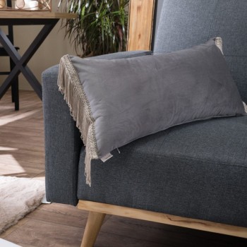 Μαξιλαροθήκη Velvet 11 Με Κρόσι (30x60cm) - 30x60cm με γέμιση