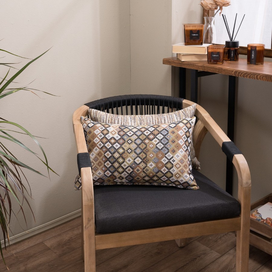 Μαξιλαροθήκη Carmona - 65x65cm δαπέδου με γέμιση