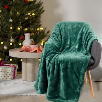 DAS HOME ΚΟΥΒΕΡΤΑ FLEECE 130Χ170 CHRISTMAS 1374 GREEN