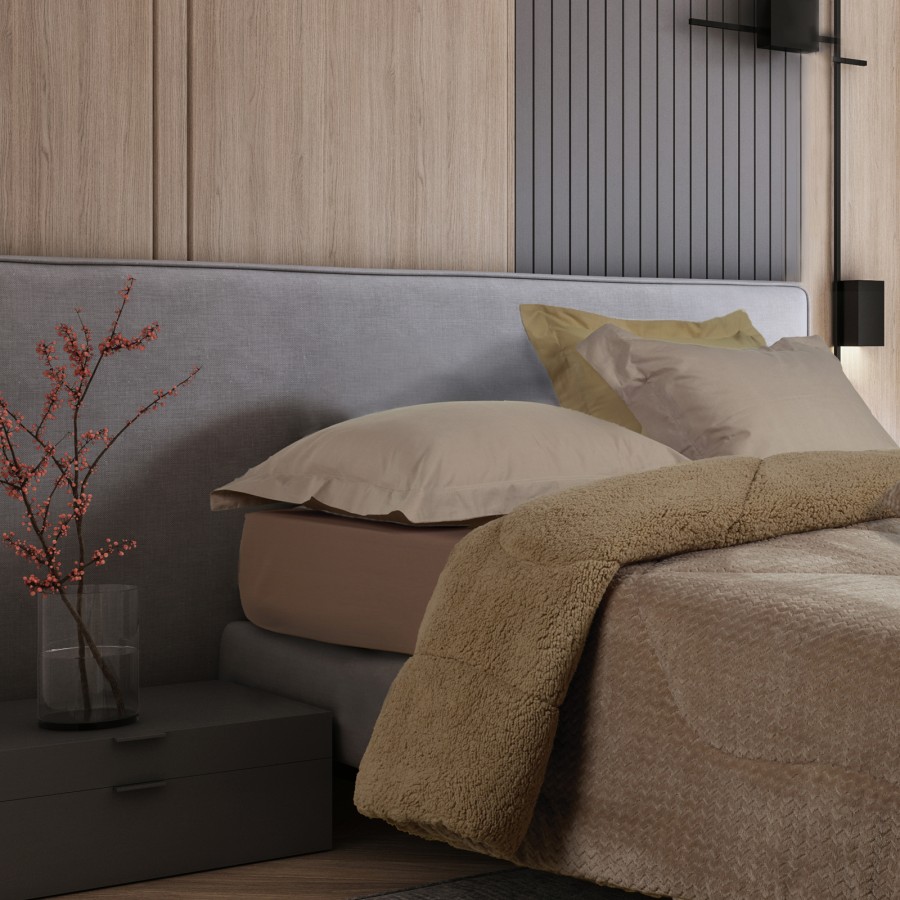 DAS HOME ΚΟΥΒΕΡΤΟΠΑΠΛΩΜΑ SHERPA ΜΟΝΟ 1367 TAUPE