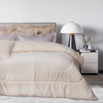 DAS HOME ΚΟΥΒΕΡΤΟΠΑΠΛΩΜΑ SHERPA ΥΠΕΡΔΙΠΛΟ 1366 ECRU