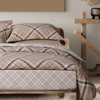 DAS HOME ΣΕΤ ΠΑΠΛΩΜΑΤΟΘΗΚΗ ΥΠΕΡΔΙΠΛΗ CASUAL 5435 BEIGE, BLACK