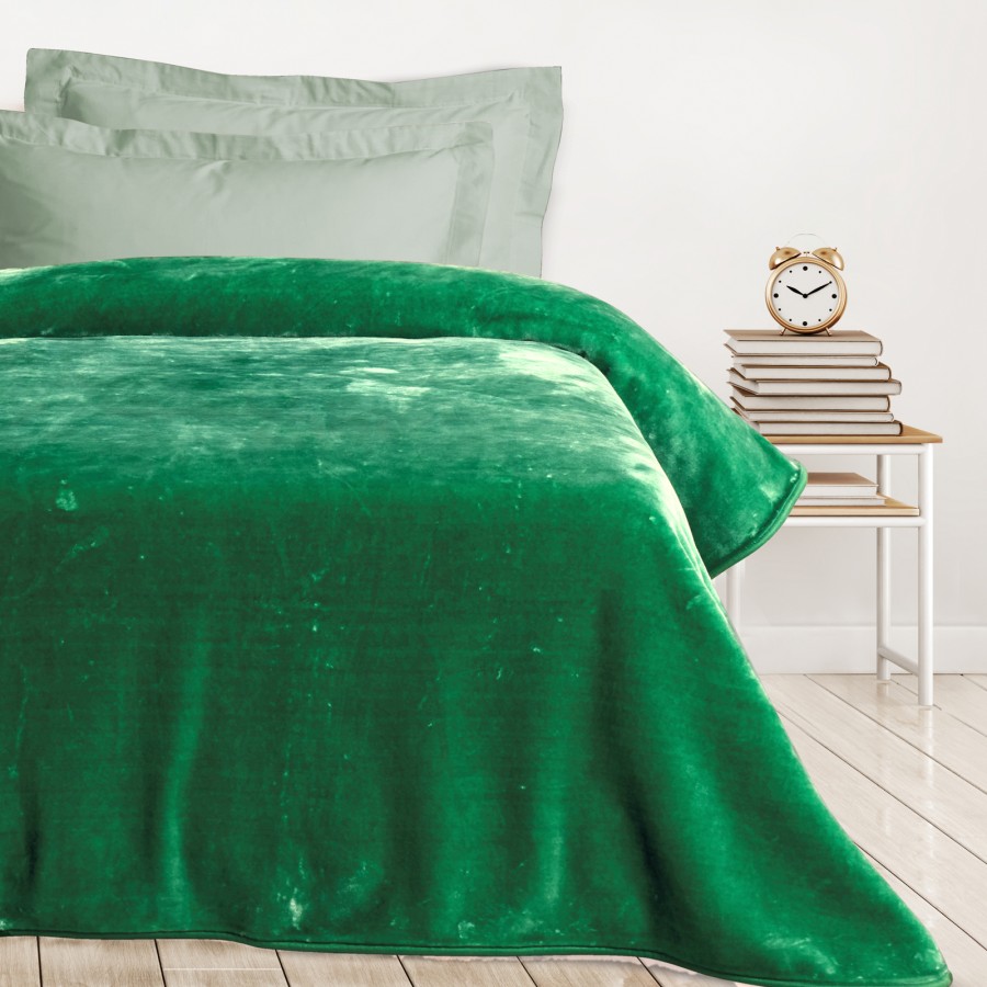 DAS KIDS ΚΟΥΒΕΡΤΑ VELOUR MONH 0293 GREEN