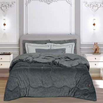 GREENWICH POLO CLUB ΚΟΥΒΕΡΤΟΠΑΠΛΩΜΑ RABBIT FAUX FUR KING ESSENTIAL 3954 GREY