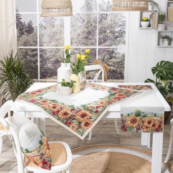 Καρέ & Τραβέρσα Sunflower (Σετ 2τεμ.) - 100x100cm & 40x100cm