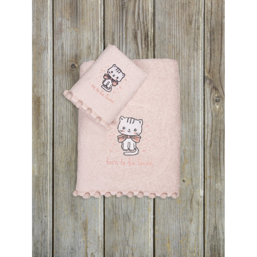 Kocoon Bebe Σετ Πετσέτες (30x50 + 70x120) - Kitten