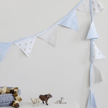 Nima Bebe Διακοσμητική Γιρλάντα 240x15 - Cutie Γαλάζιο, Γκρι