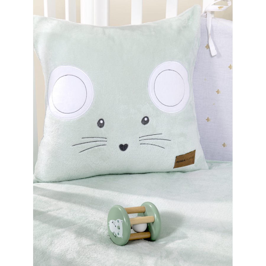 Nima Bebe Διακοσμητική Μαξιλαροθήκη 40x40 - Mouse Γαλάζιο