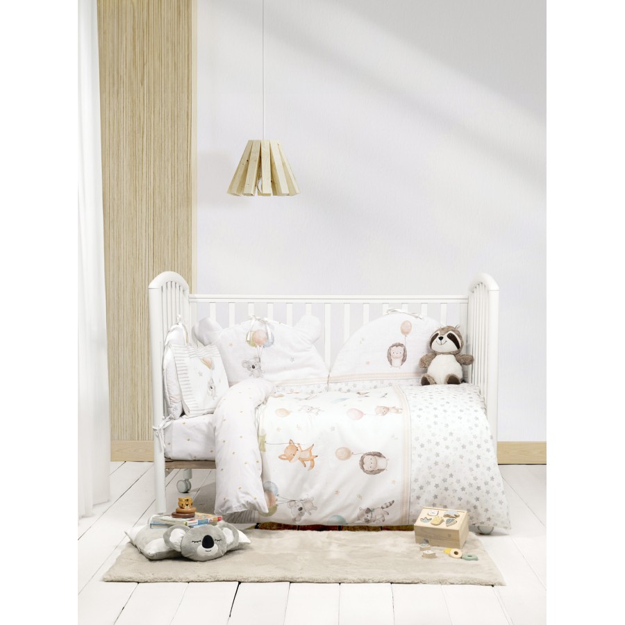 Nima Bebe Σετ Σεντόνια Κούνιας - Jouer Πολύχρωμο   (2 x 120x170   30x40)