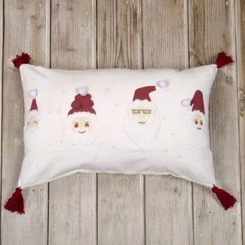 Nima Home Διακοσμητική Μαξιλαροθήκη 35x55 - Happy Santa Εκρού