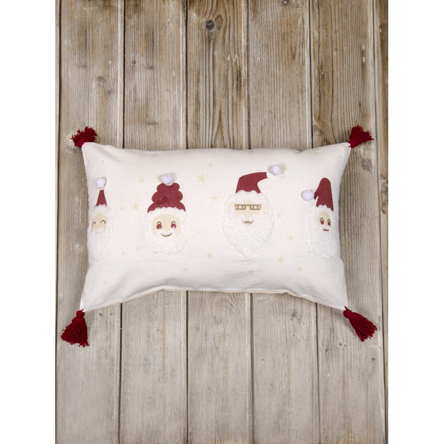 Nima Home Διακοσμητική Μαξιλαροθήκη 35x55 - Happy Santa Εκρού