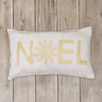 Nima Home Διακοσμητική Μαξιλαροθήκη 35x55 - Noel Λευκό, Χρυσό
