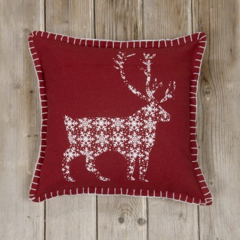 Nima Home Διακοσμητική Μαξιλαροθήκη 45x45 - Glory Κόκκινο, Λευκό