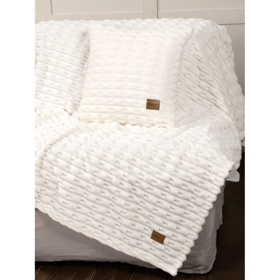 Nima Home Διακοσμητική Μαξιλαροθήκη 45x45 - Savara Ivory Εκρού