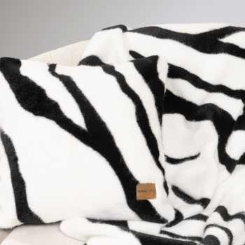 Nima Home Διακοσμητική Μαξιλαροθήκη 45x45 - Sebra White Λευκό, Μαύρο