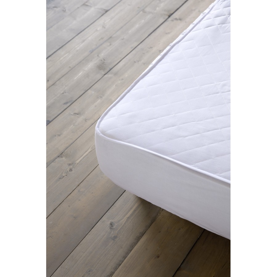 Nima Home Επίστρωμα 120x200+30 Abbraccio - Καπιτονέ με Φούστα Ύφασμα Λευκό