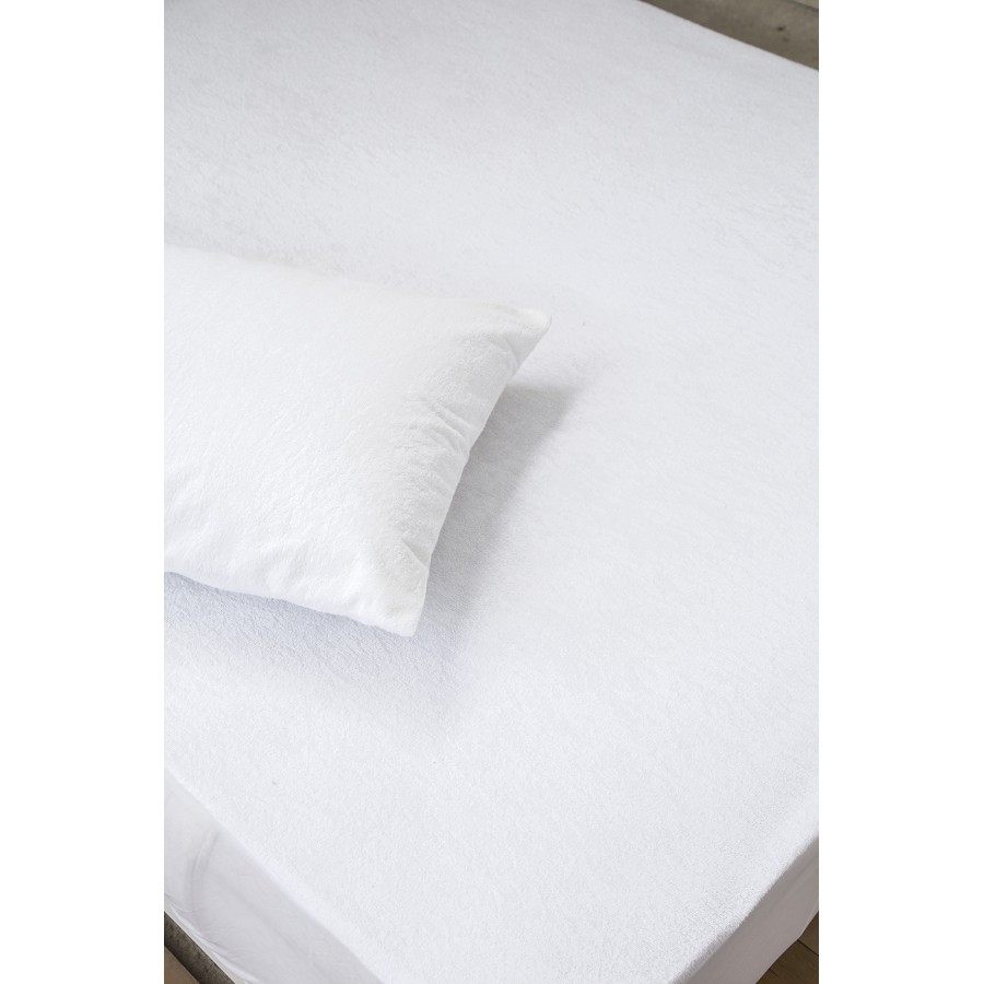 Nima Home Επίστρωμα 120x200+30 Abbraccio - Terry Λευκό